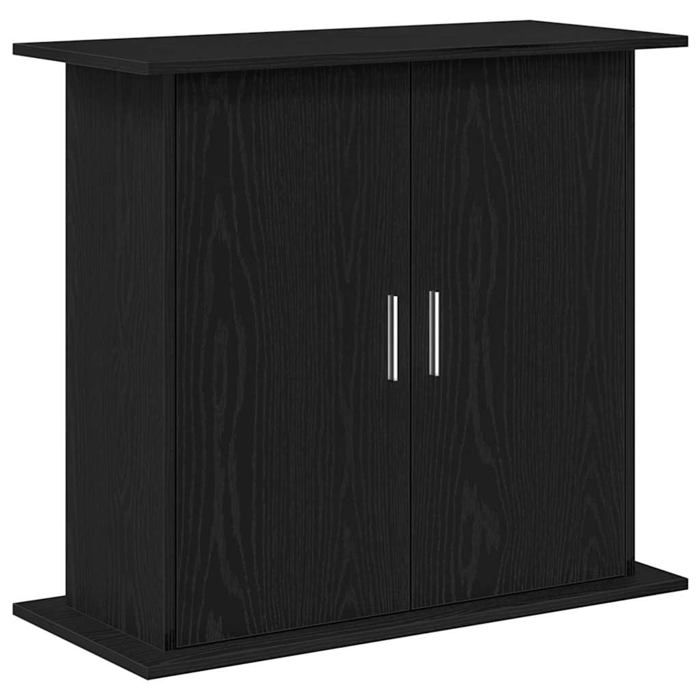 Support pour aquarium - vidaXL - Aquarium Stand Black Oak - 81x36x73 cm - Bois dingénierie - Chêne Noir