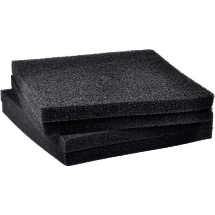 1Pcs Mousse Filtrante Biochimique pour Filtre Aquarium à Poisson 50 * 50 * 4CM Noir