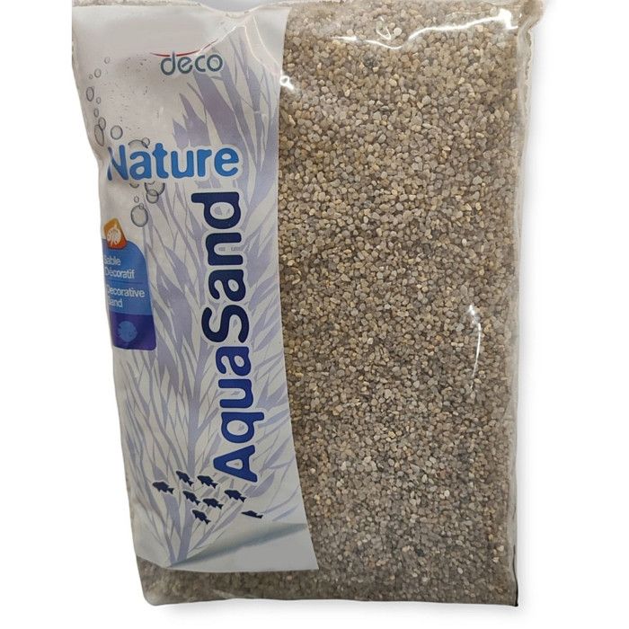 Sol décoratif 1.5-2.5 mm naturel quartz moyen AquaSand 1kg pour aquarium - animallparadise
