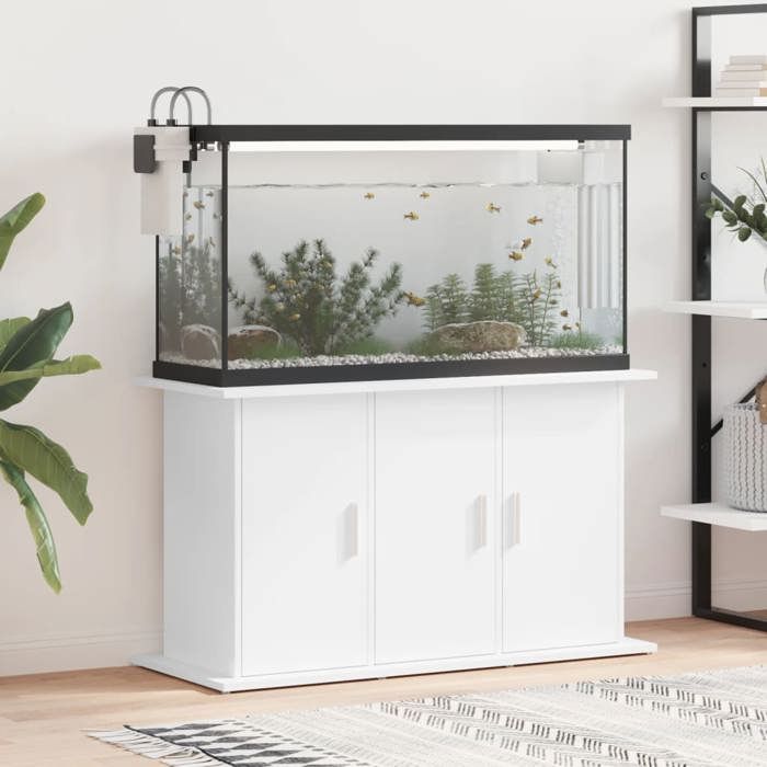 Support pour aquarium - vidaXL - Blanc - Bois dingénierie - 101x41x58 cm