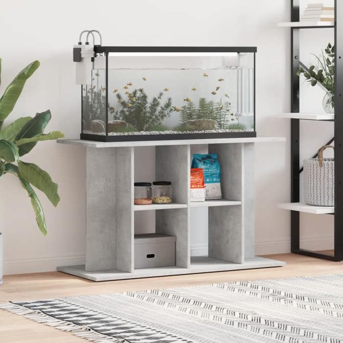 Support daquarium - vidaXL - Gris béton - Bois dingénierie - 100x40x60 cm