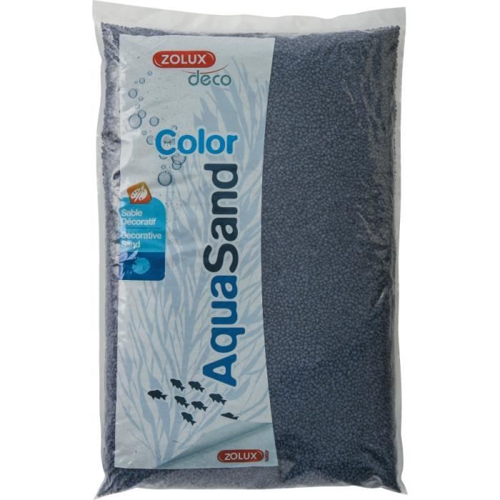 Sable décoratif pour aquariums - Aquasand - Bleu Outremer - 5Kg - Quartzite concassée - 2-3mm