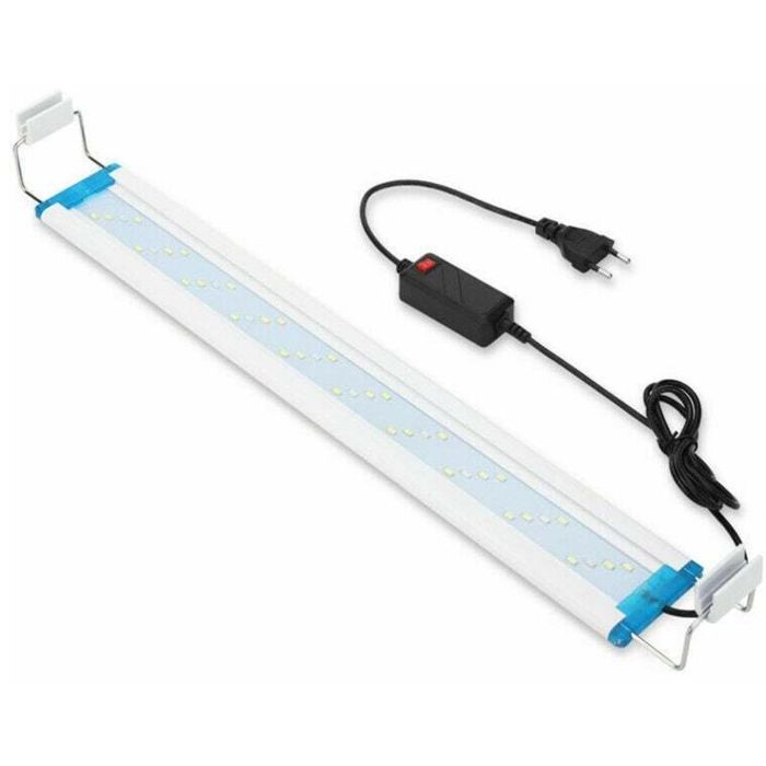 Eclairage Aquarium LED Ultra-mince Rampe LED Aquarium avec 3 Modes Lumière réglable Décoration Aquarium (Bleu Blaet Rouge) 28 cm