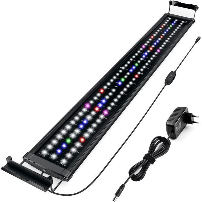 Lumière LED pour aquarium - Honpal - 25W - Spectre complet - Supports extensibles - 90-115 cm