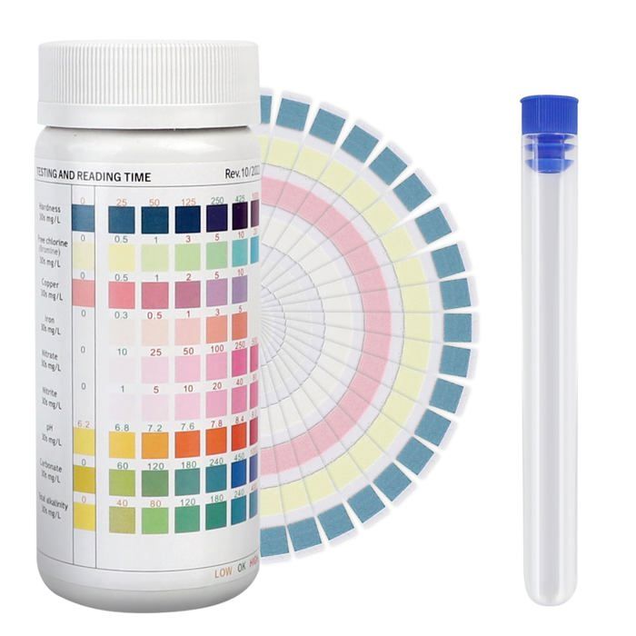 Bandelettes Test Aquarium - 100 pièces 9en1 pH Nitrite Nitrate Eau Douce Salée Aucuneary