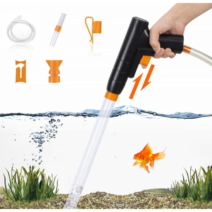 changeur deauAspirateur de Boues dAquarium3 in 1Nettoyeur de Sol dAquarium Kit de Nettoyage de Gravier dAquarium
