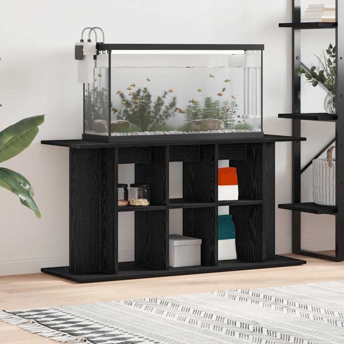 Support pour aquarium - Chêne noir - 120x40x60 cm - Bois dingénierie - Montage facile