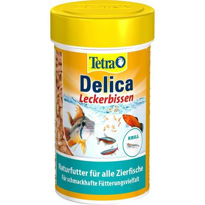 Tetra delica Naturel Nourriture pour poissons d`Agrément Krill Daphnie Eau puces Artémie sang vers 12 appâts)