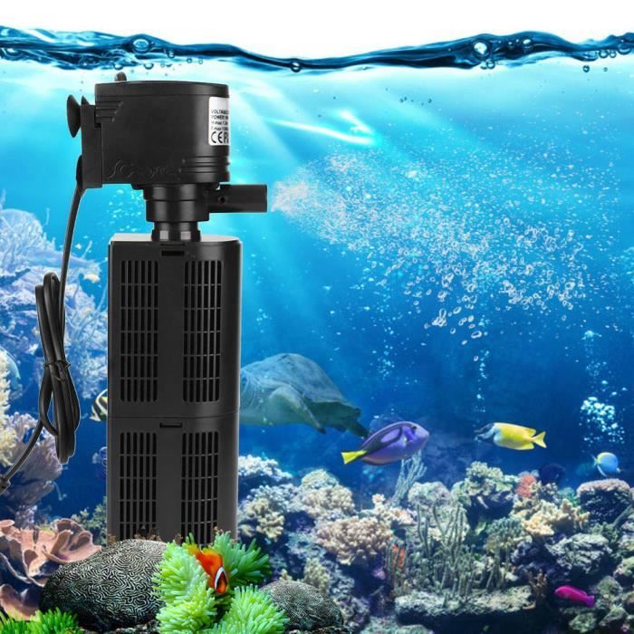Tbest filtre daquarium 3 en 1 3 en 1 filtre filtrant leau de pompe daération doxygène pour laquarium de réservoir de