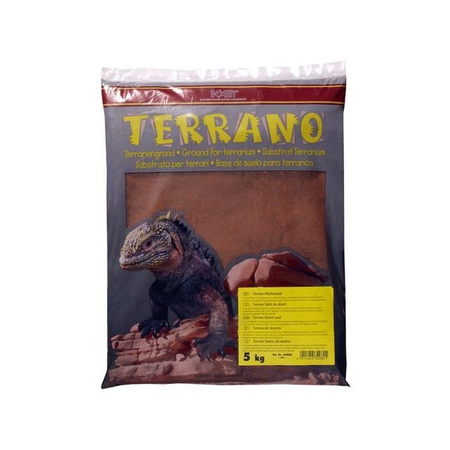 Sable pour terrarium - Terrano - Desert Rouge - Sachet 5 kg - Substrat pour reptiles - Stimule la ponte