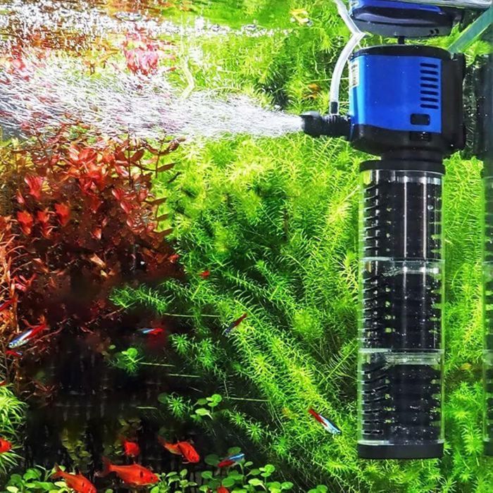 Filtre dAquarium Puissant 1500F pour Grands Bacs (75-200 Gallons) Pompe Submersible et Générateur de Vagues .