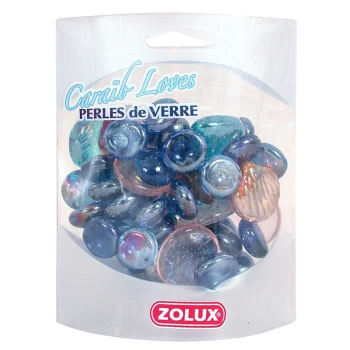 Gravier décoratif pour aquarium - ZOLUX - Caraïb loves - 400g - Perles de verre - Facile à nettoyer