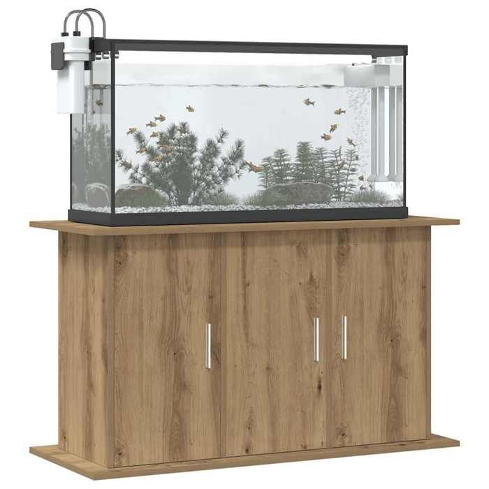 Support daquarium - vidaXL - Chêne artisanal - Bois dingénierie - 101x41x58 cm - 6 compartiments - Rangement pratique
