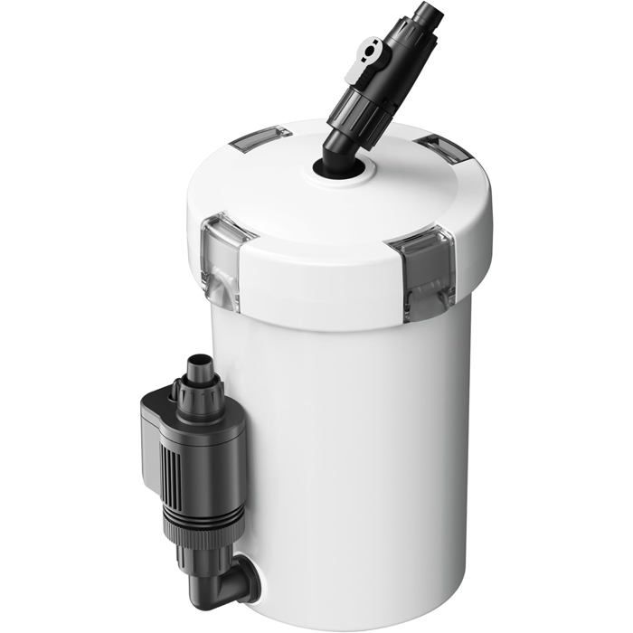 HW-603B Filtre extérieur pour Aquarium débit 400 l/h avec 3 Étapes de Filtration Matériaux et Pompe 6 W Filtre Externe