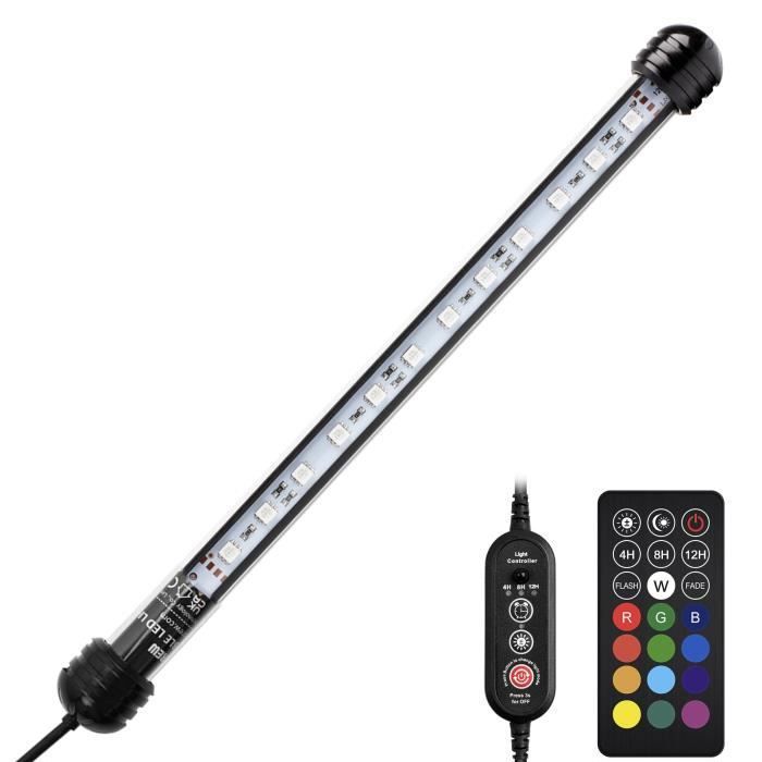 Lampe LED Aquarium 28cm - BLEOSAN - Éclairage à Spectre Complet - Télécommande - Minuterie