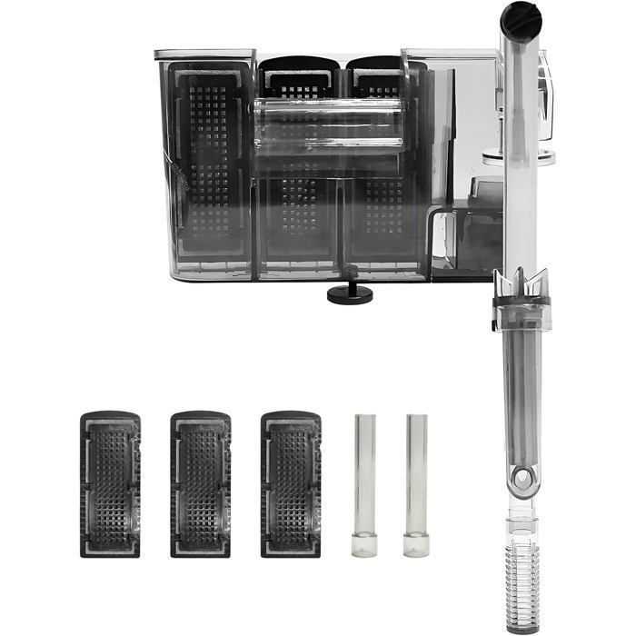 Filtre externe pour aquarium - ZVVN - Débit réglable - 800L/H - Ultra-silencieux - Cascade - Triple éponges bio