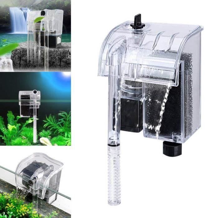 Filtre extérieur à Cascade Moteur Haute Performance Pompe Externe 4 W 130 l-h Aquarium Poissons Eau Douce Salée Marin  sopo1129