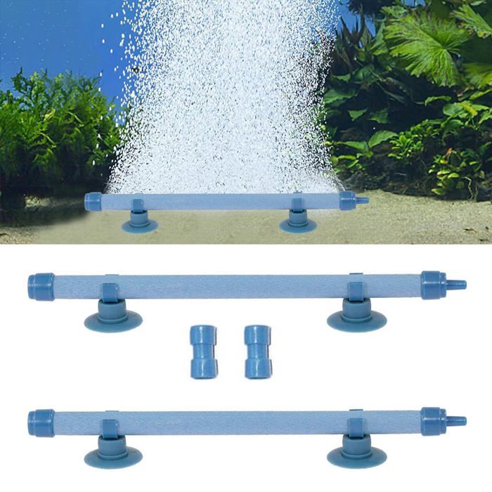 2 Pièces Aquarium Air Pierre Tube Tube de Pierre à Air Daquarium Bubble Stone Pompe Accessoires pour Diffuseur de Pompe à Oxygène
