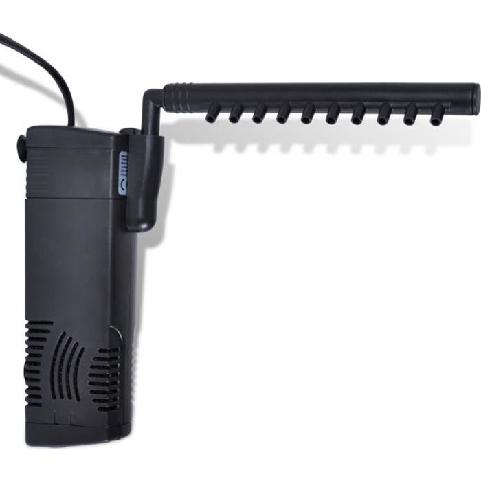 Filtre interne aquarium avec pompe 300 l/h - VIDAXL - Pompe filtrante - Plastique - Noir - Rectangulaire