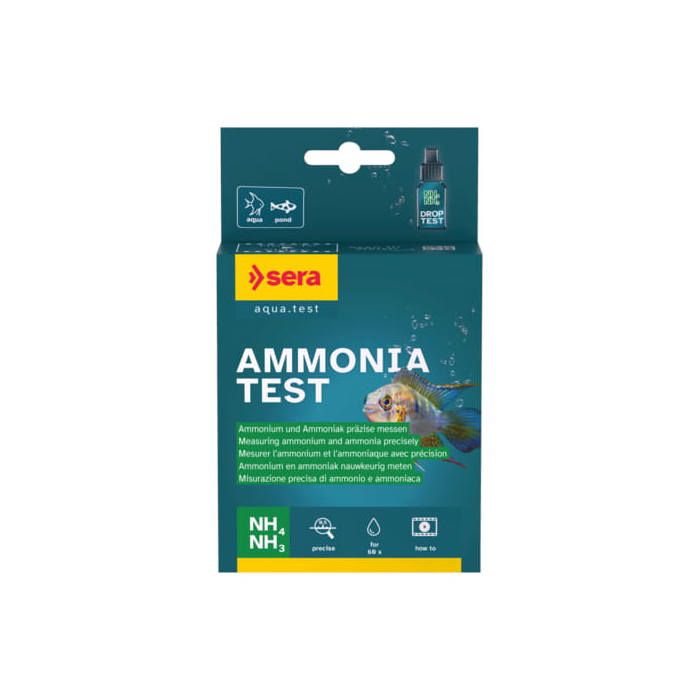Test NH4/NH3 - Sera - Test NH4/NH3 - Ammoniaque pour aquarium - Pour poissons - Kit de mesure