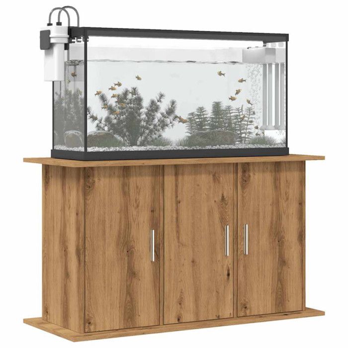 Support daquarium - Chêne artisanal - 101x41x58 cm - Bois dingénierie - Montage facile
