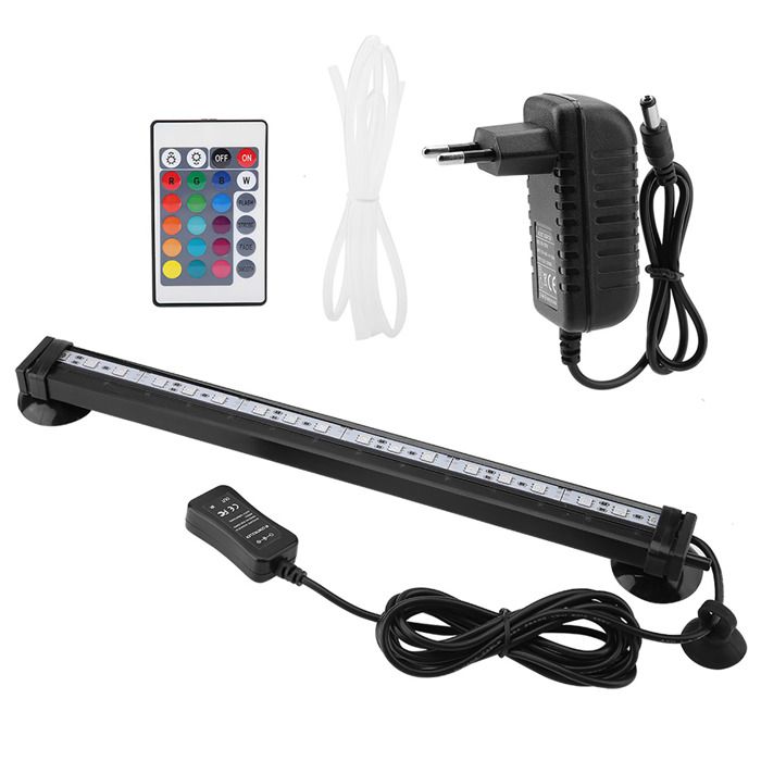 Lumière à bulles pour aquarium Lumière LED sous-marine avec télécommande Kit déclairage pour aquarium 31 cm Prise UE