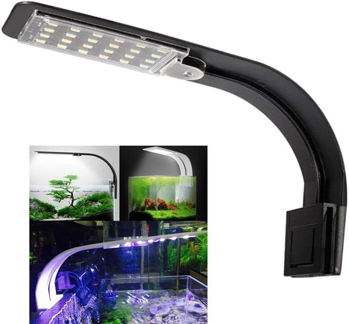 Lampe LED pour aquarium éclairage Nano blanc et bleu à clipser pour plantes à poissons 23-50 cm