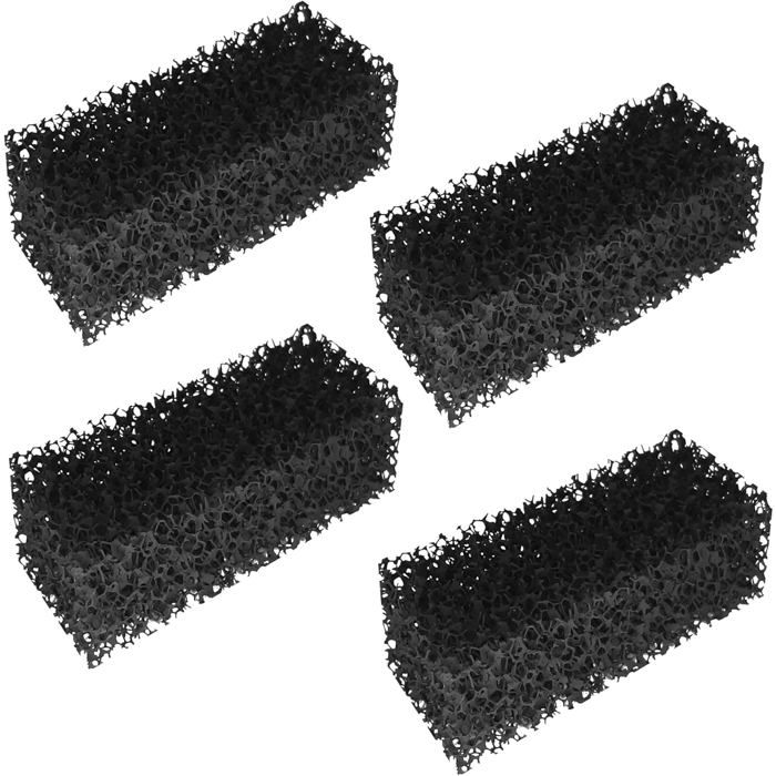 4x Mousse de Filtration au Charbon actif pour Filtre Aquarium Pompe compatible avec Tetra CF 400/600 Plus