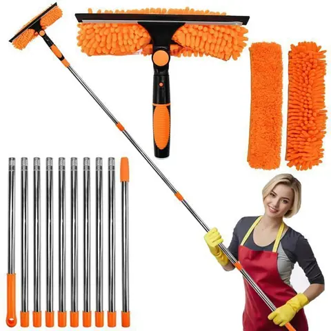 Raclette Vitre Telescopique manche télescopique de 24 à 450 cmensemble de nettoyage de vitres extra long Kit Nettoyage de Vitres