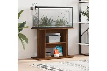 Support pour aquarium chêne marron 80x35x60cm bois d ingénierie