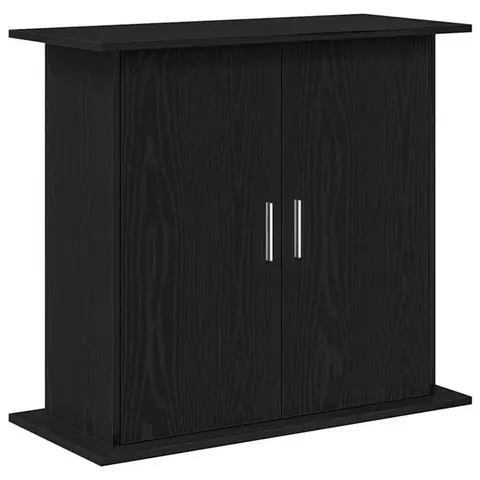 Support pour aquarium - vidaXL - Aquarium Stand Black Oak - 81x36x73 cm - Bois dingénierie - Chêne Noir