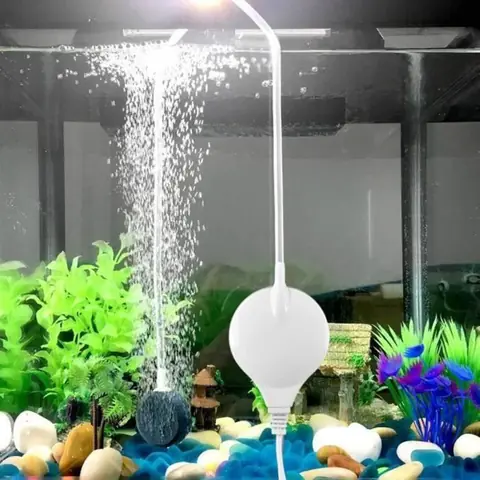 Pompe à Air pour Aquarium Ultra-silencieuse pompe aquarium 1.8W oxygène pompe pour Aquarium Réservoir À Poissons (Blanc) Round