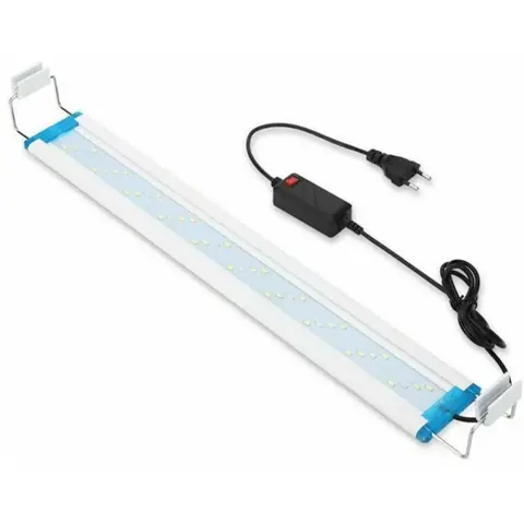 Eclairage Aquarium LED Ultra-mince Rampe LED Aquarium avec 3 Modes Lumière réglable Décoration Aquarium (Bleu Blaet Rouge) 28 cm