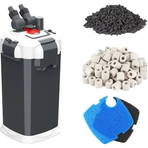 Filtre externe aquarium - ZVVN - Ultra-silencieux - Débit réglable - Filtration 3-en-1 - 850L/h - ≤250L