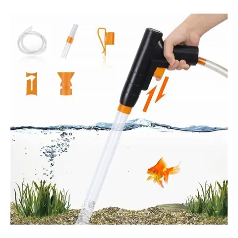 Aspirateur de Boues Aquarium 3 en 1 Nettoyage de Gravier et Filtre pour Changement dEau et Sol dAquarium