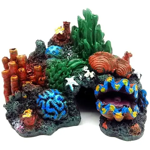 Décoration DAquarium En Résine ArtificiellePoisson CrevettesJardin RocailleAménagement PaysagerRésine CorailArtisanat Cachette