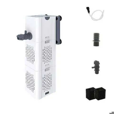 Filtre intégré pour aquarium 80-250 L 15 W débit 1 000 l/h pompe avec éponge filtrante pour une eau claire et saine
