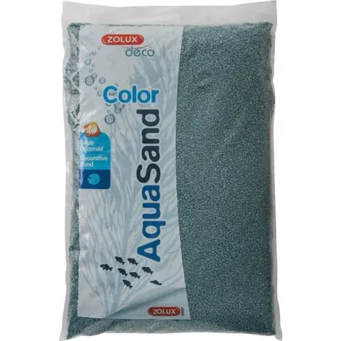 Sable décoratif pour aquariums - Aquasand - Color Bleu - 5Kg - Quartzite concassée - 2-3mm