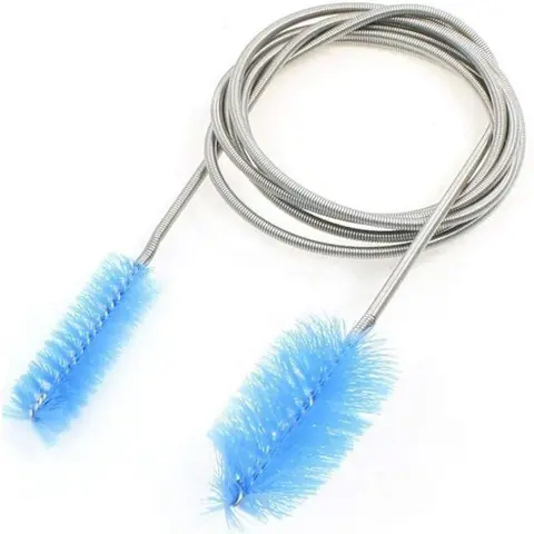 Brosse de nettoyage pour aquarium flexible double embout pour tuyaux daquarium brosse pour tuyau de filtre et de pompe. Label
