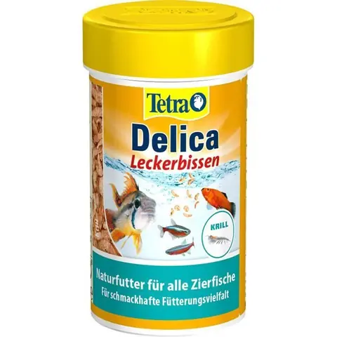 Tetra delica Naturel Nourriture pour poissons d`Agrément Krill Daphnie Eau puces Artémie sang vers 12 appâts)