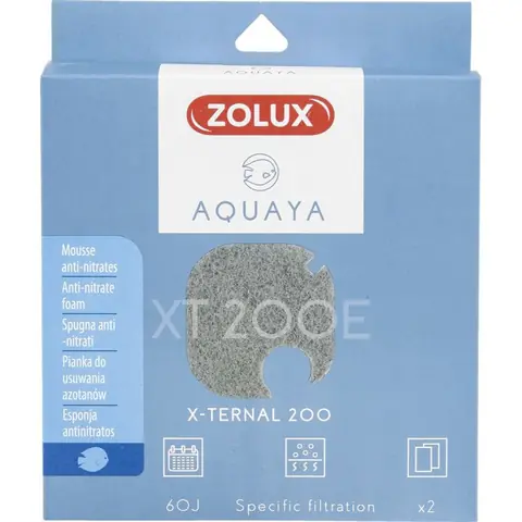 Filtre pour pompe x-ternal 200 filtre XT 200 E mousse anti nitrates x2 pour aquarium. - zolux