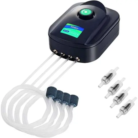 Pompe à air daquarium pompe à air doxygène ultra - silencieuse pompe gonflable daquarium à économie dénergie à 4 voies 8W