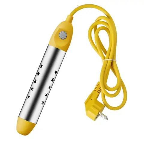 Thermoplongeur Chauffe-Eau à arrêt automatique électrique 2500W pour seaux piscines gonflables baignoires tout en plastique