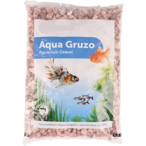 Gravier Gruzo rose 900 gr pour aquarium. - animallparadise
