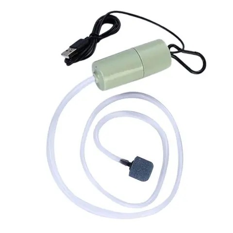 pompe doxygène daquarium USB Posser de poisson pompe à air ménage silencieux mini pompe à oxygène USB jardin pompe Vert