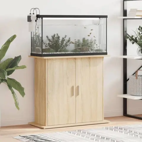 vidaXL Support pour Aquarium Armoire pour Aquarium avec 4 Compartiments Meuble de Base pour Aquarium avec Rangement 833602