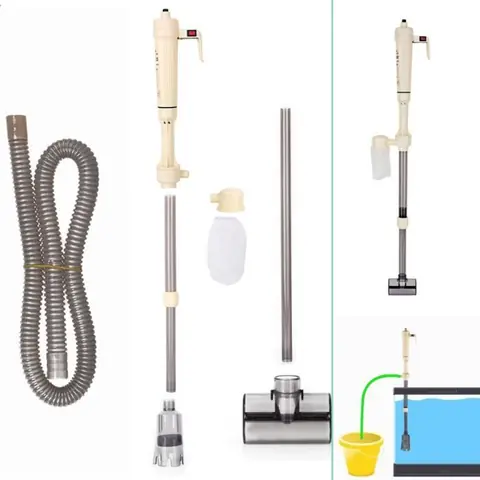 Aspirateur électrique pour aquarium - Filter Tank de Poisson - Gris beige - Facile à installer et à utiliser