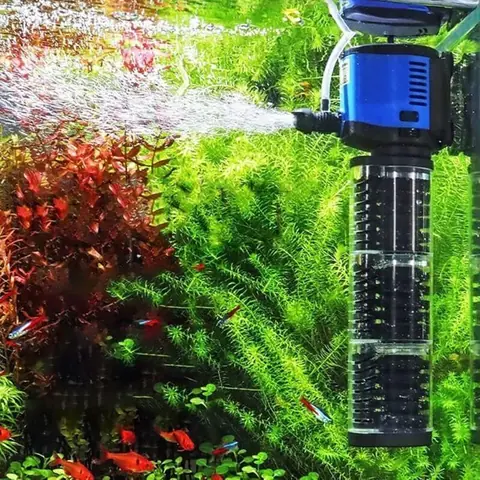 Filtre dAquarium Puissant 1500F pour Grands Bacs (75-200 Gallons) Pompe Submersible et Générateur de Vagues .