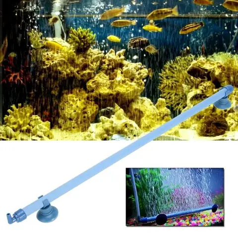 Aquarium Tube à bulles Pompe à oxygène Diffuseur dair mural Accessoires daquarium - SURENHAP - Bleu - PE - 47*7*3cm