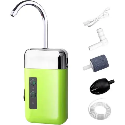 Pompe à pêche en Plein air Pompe à oxygène pour Aquarium Débit deau inductif Silencieux Auto Fish Tank Aérateur Bubbler Set